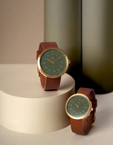 Dusty Olive Brown Pair