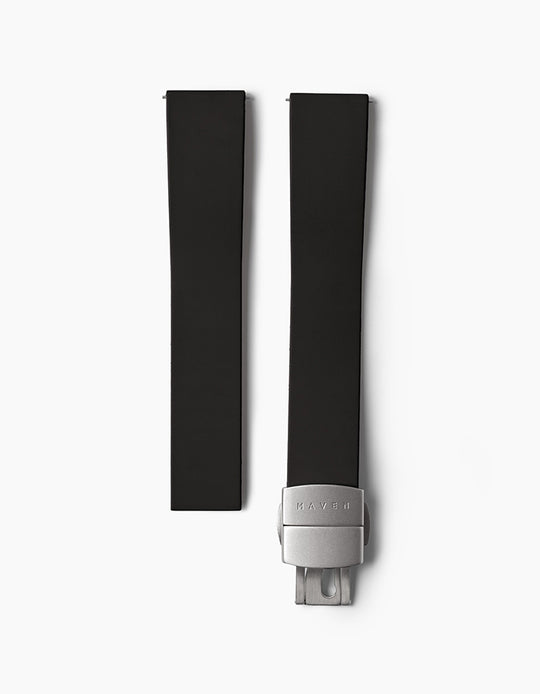 20mm Black CTS FKM Rubber Strap