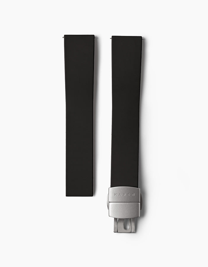 20mm Black CTS FKM Rubber Strap