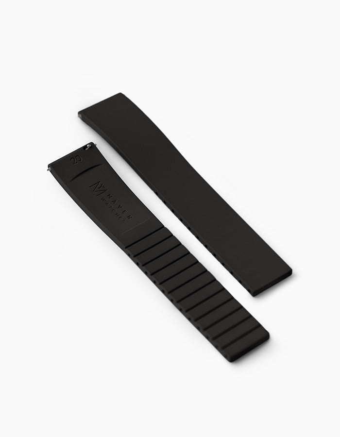 Black CTS FKM Rubber Strap