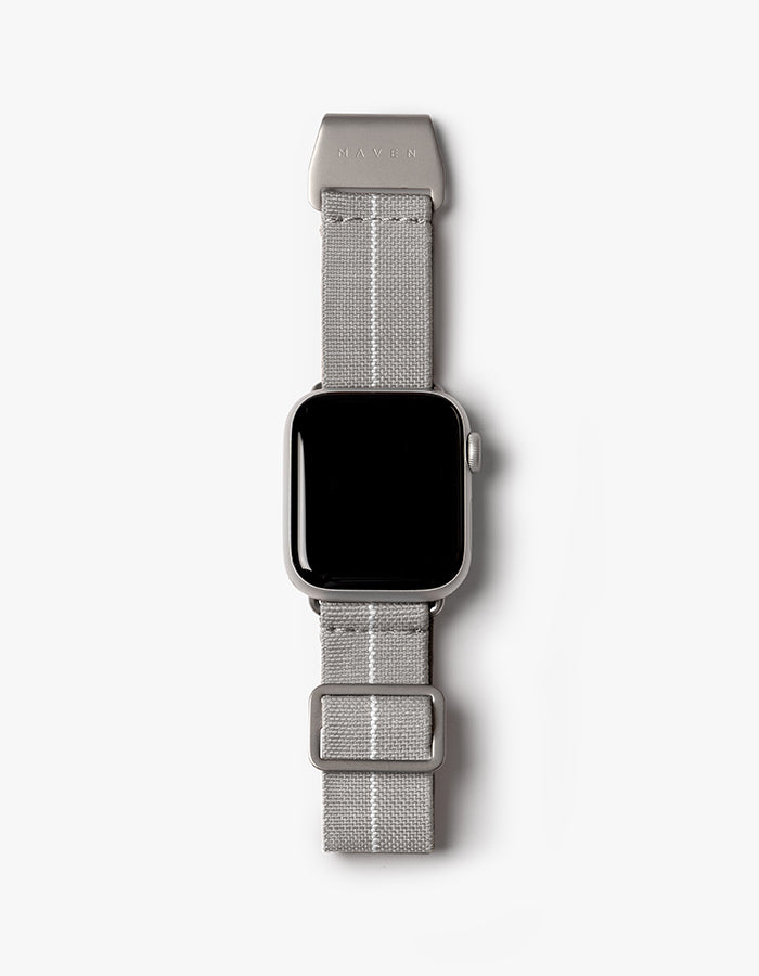 APPLE WATCH 錶帶 - 冷灰間白色傘帶 