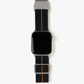APPLE WATCH 錶帶 - 黑間橘傘帶
