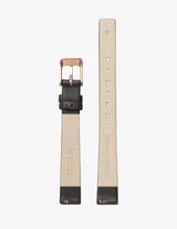 Symmetria Series - Black Leather Watch Band