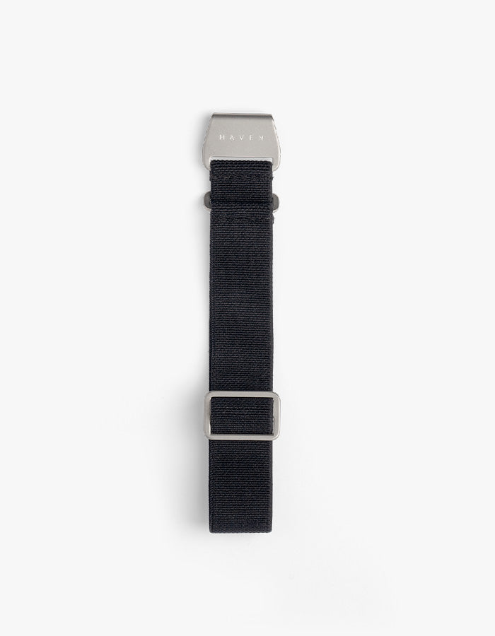 20mm Black Parachute Watch Strap
