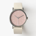 White mens leather watch