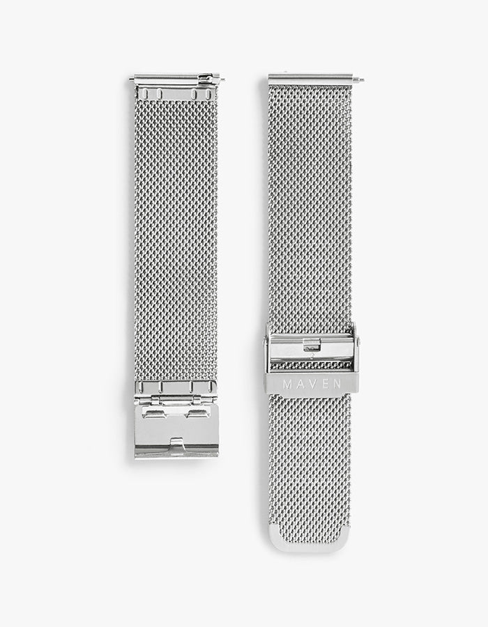 12mm Silver Mesh Watch Band