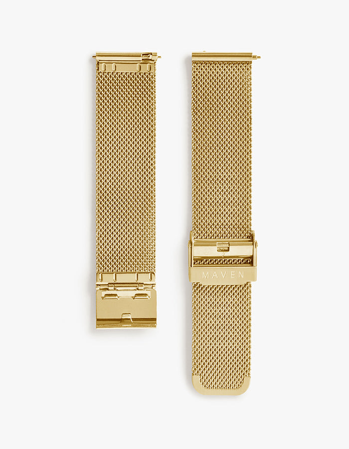 Gold mesh watch band